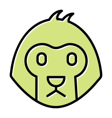  maymun arka planda izole. vektör