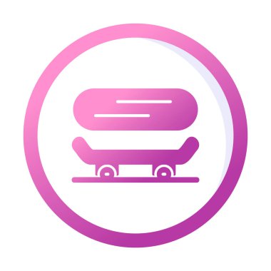 Basit kaykay simgesi, vektör illüstrasyonu