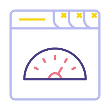 Sayfa hız simgesi, vektör illüstrasyonu