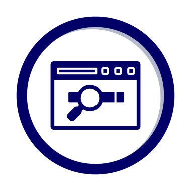 Web tarayıcı simgesi, vektör illüstrasyonu basit tasarım