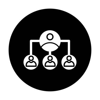 Basit Organizasyon hiyerarşisi simgesi, vektör illüstrasyonu