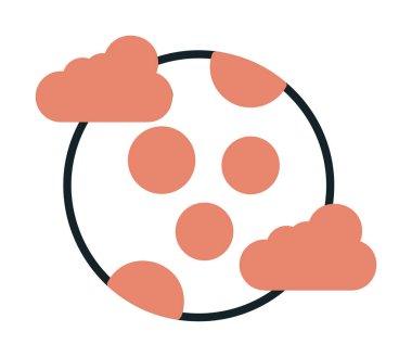 Dolunay düz ikonu. vektör illüstrasyonu 