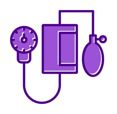 Basit Kan basıncı ölçüm simgesi, vektör illüstrasyonu