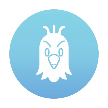 şık papağan kafası logo vektör çizimi tasarımı