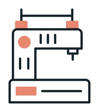 Basit Dikiş Makinesi web vektör simgesi