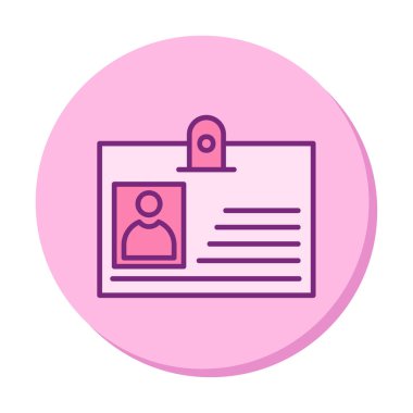 ID kart simgesi vektör illüstrasyonu