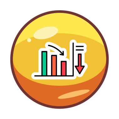 Basit grafik simgesi, vektör illüstrasyonunu azalt