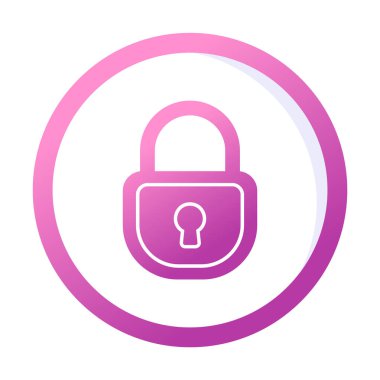 asma kilit web simgesi, vektör illüstrasyonu