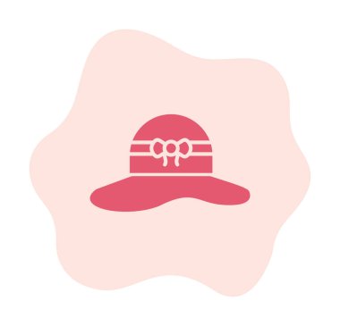 Güneş şapkası Icon vektör çizim