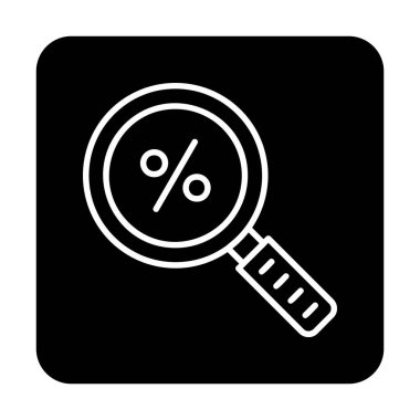 İndirimli Arama ikonu vektör illüstrasyonu