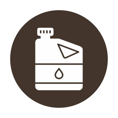 yağ varili vektörü düz renk simgesi 