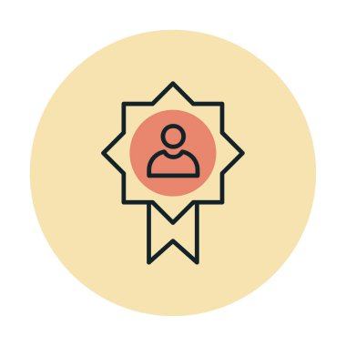 Başarı, ödül, madalya ikonu, vektör illüstrasyonu