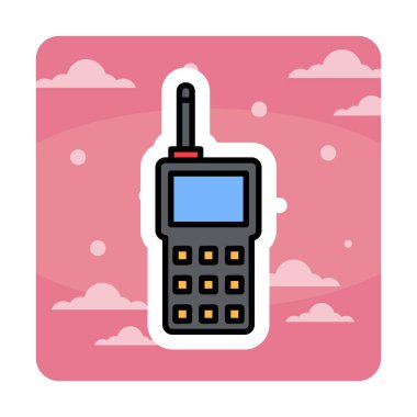 walkie talkie modern ikon vektör çizimi                                