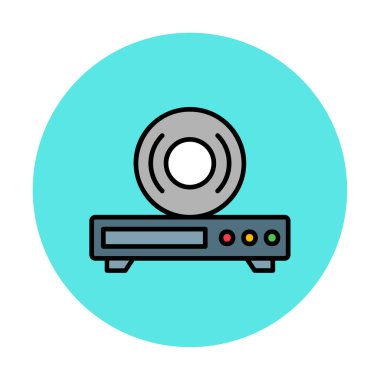 CD çalar simge vektör çizim