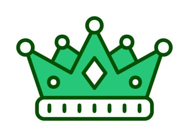 Taç. Web simgesi basit illüstrasyon