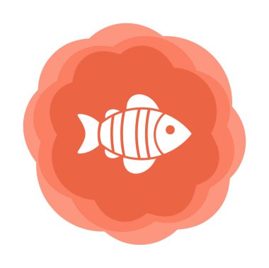 Balık. Web simgesi basit illüstrasyon