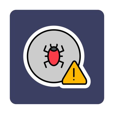 CD virüs ikon vektör illüstrasyonu