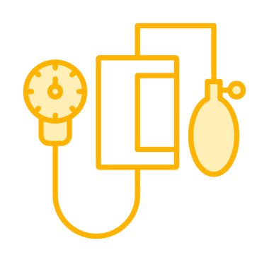 Basit Kan basıncı ölçüm simgesi, vektör illüstrasyonu