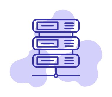 Veri sunucu simgesinin vektör illüstrasyonu 