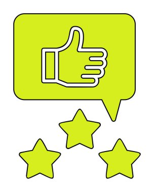 Basit Düz İnceleme simgesi vektör çizimi