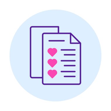 Dilek listesi. Web simgesi basit illüstrasyon 