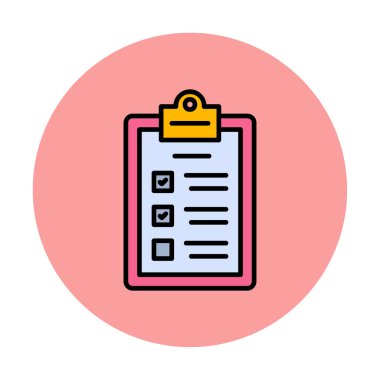 kontrol listesi simgesi, vektör illüstrasyonu 