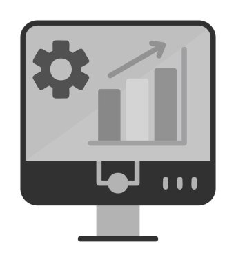 Basit Pazar Analizi simgesi, vektör illüstrasyonu