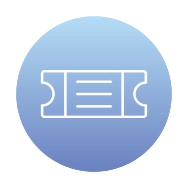 bilet simgesi, vektör illüstrasyonu basit tasarım