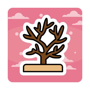 Mercan simgesi vektör illüstrasyonu