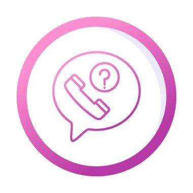 Basit kaçırılan çağrı simgesi, vektör illüstrasyonu