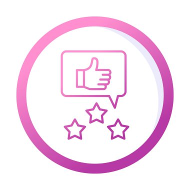 Basit Düz İnceleme simgesi vektör çizimi