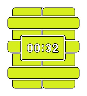 Zaman bombası ikonu vektör illüstrasyonu.