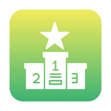 Podyum Şampiyonası ikon vektör illüstrasyonu