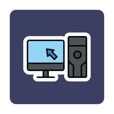 kişisel bilgisayar simgesi, vektör illüstrasyonu basit tasarım