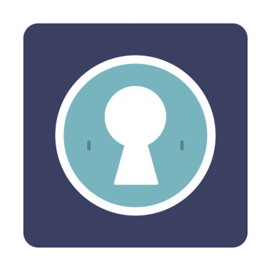 Anahtar deliği vektör çizimi, simge ögesi biçimi              