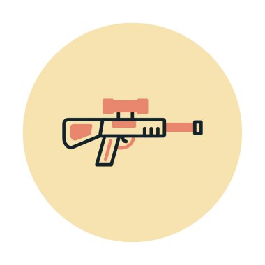 Keskin nişancı silahı ikonu vektör çizimi