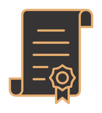 Sertifika vektör simgesi modern basit illüstrasyon                                 