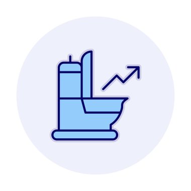 Ok simgesi vektör illüstrasyonlu idrar 