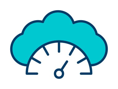  Gösterge düz simgesi, vektör illüstrasyonu 