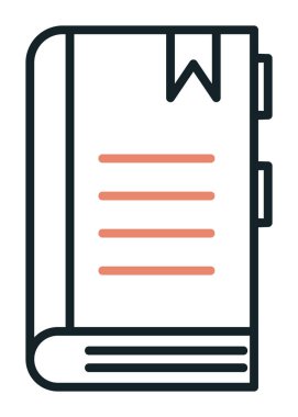 kitap simgesi, vektör illüstrasyonu basit tasarım