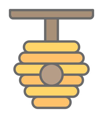 Arı kovanı simgesi vektör illüstrasyonu