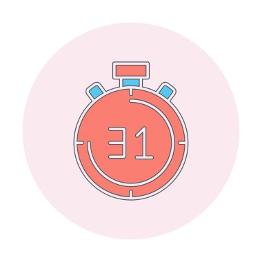 düz çizgi basit kronometre vektör çizimi