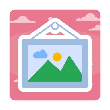 Doğa web simgesi, vektör illüstrasyonu 