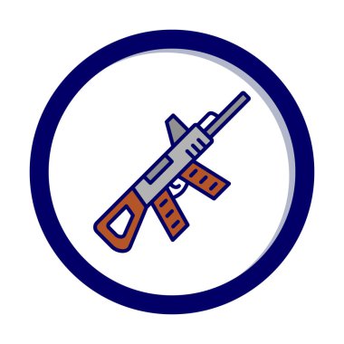 Makine Tüfeği vektör illüstrasyonu