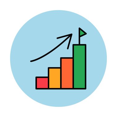 büyüyen grafik simgesi, vektör çizim