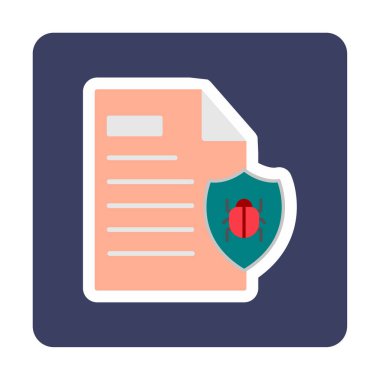 Hata kalkanı simgesi, vektör illüstrasyonlu dosya simgesi 