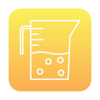 Beaker modern simgesinin vektör illüstrasyonu                          