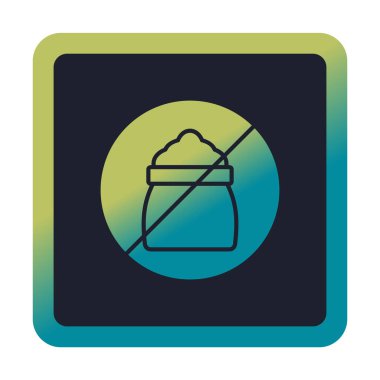 Şeker işareti yok, vektör illüstrasyonu  