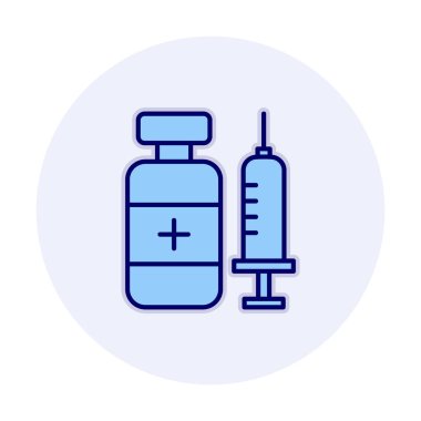 Aşı vektör illüstrasyon tasarımlı şırınga