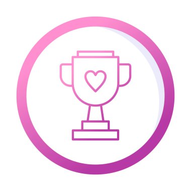 Kupalı kupa. Web simgesi basit illüstrasyon